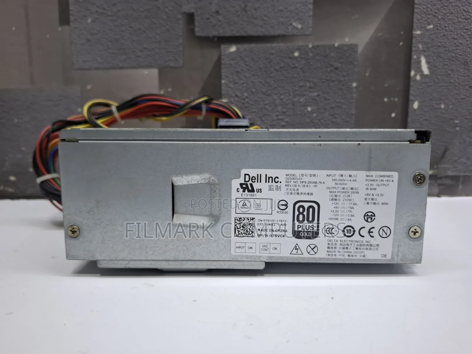 H250ad-01 Dell 250-Watts Power Supply for Optiplex 3010,7010,390
