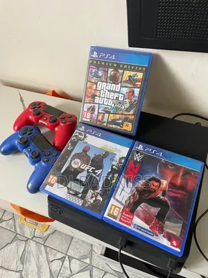 Ps4 Slim 500gb + 2 Original Pads + 4 Games Tested + Receipt- CBD