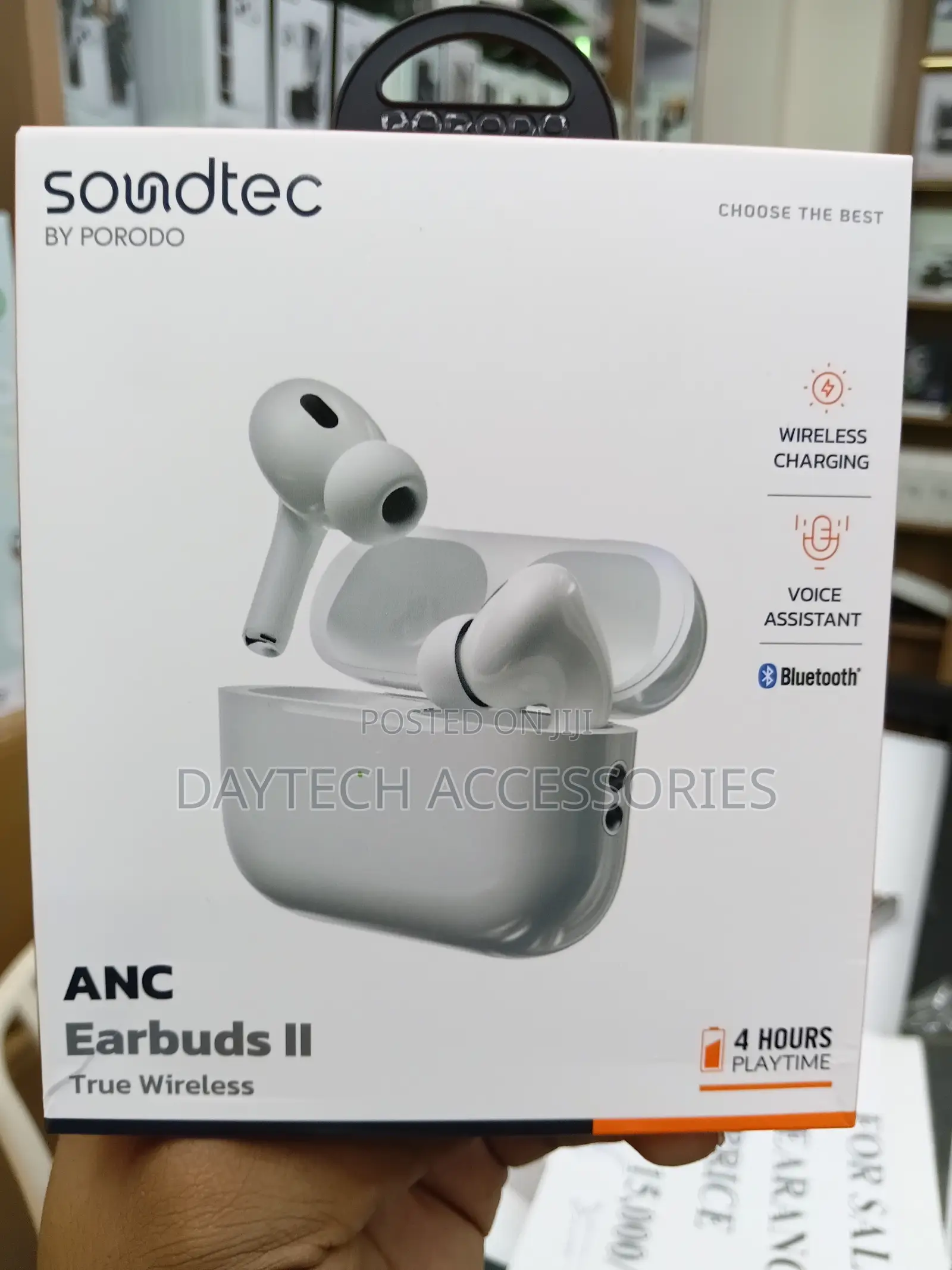 Porodo Soundtec Anc Earbuds Ii Wireless Headphones With Charging Case.