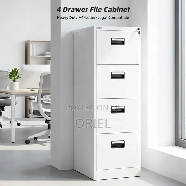 Office Cabinet : Steel 4-Drawer Office Cabinet