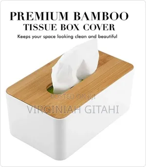 Black White Bamboo Cover Serviet Holder Now