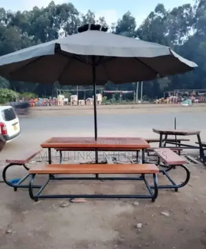 Double Set Custom Backless Outdoor Benches Shade