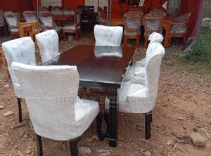 Camden Upholstered 6-Seater Dinning Table Set