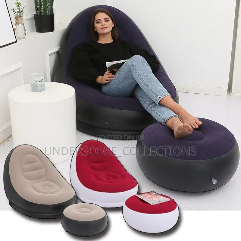 *Inflatable Seat, With Foot Rest and a Manual Pump*