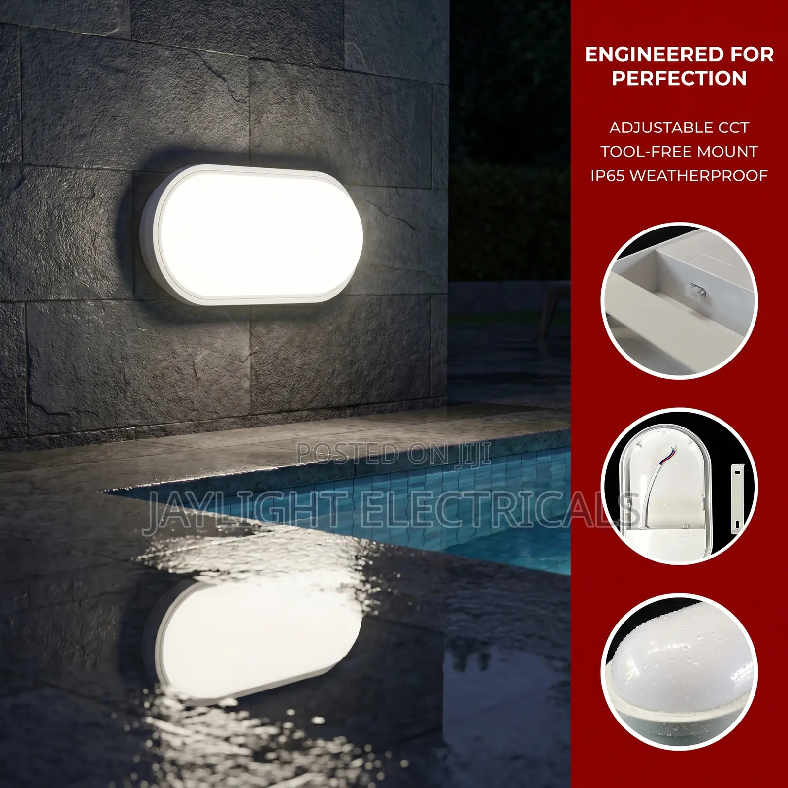 Waterproof Led Bulkhead Light Oval Wall Lamp