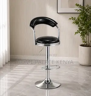 Counter Stool: Antique Swivel Leather Bar Stool With Chrome Legs