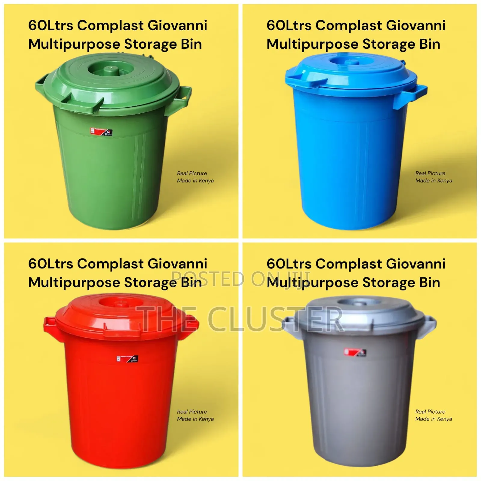 Complast Giovanni Dustbin – 60 Litres