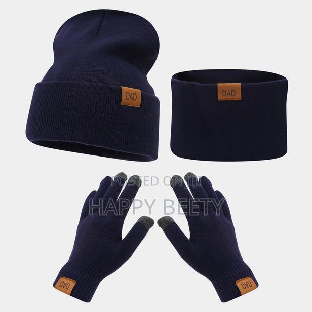 *3pcs Knitted Hat Beanie Cap Winter Cold Proof Hat Scarf Gloves - thumbnail 8