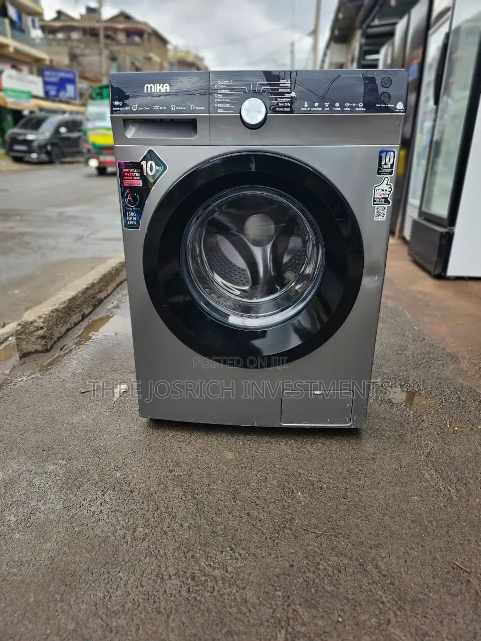 Silver Mika Washing Machine Front Load Washing 10kg