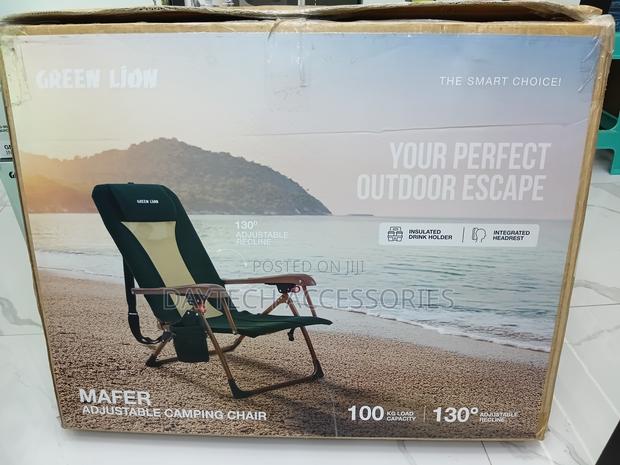 Green Lion Mafer Adjustable Camping Chair In Green. - main view