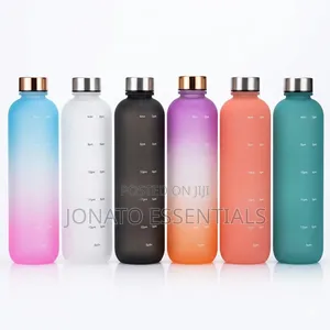 Gradient Motivational Water Bottle With Time Marker 1l