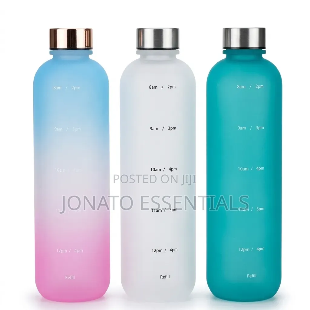 Gradient Motivational Water Bottle With Time Marker 1l