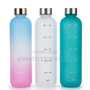 Gradient Motivational Water Bottle With Time Marker 1l