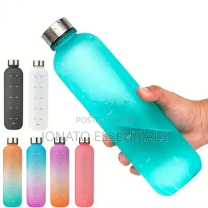 Gradient Motivational Water Bottle With Time Marker 1l