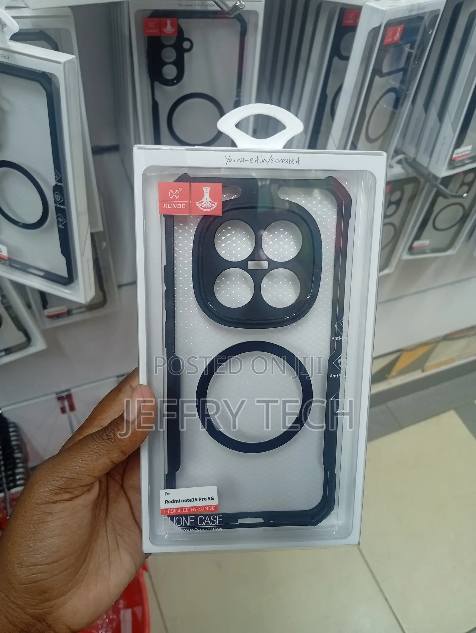 Redmi Note 15 Pro 5g Black Shock-Absorbing Corners Case