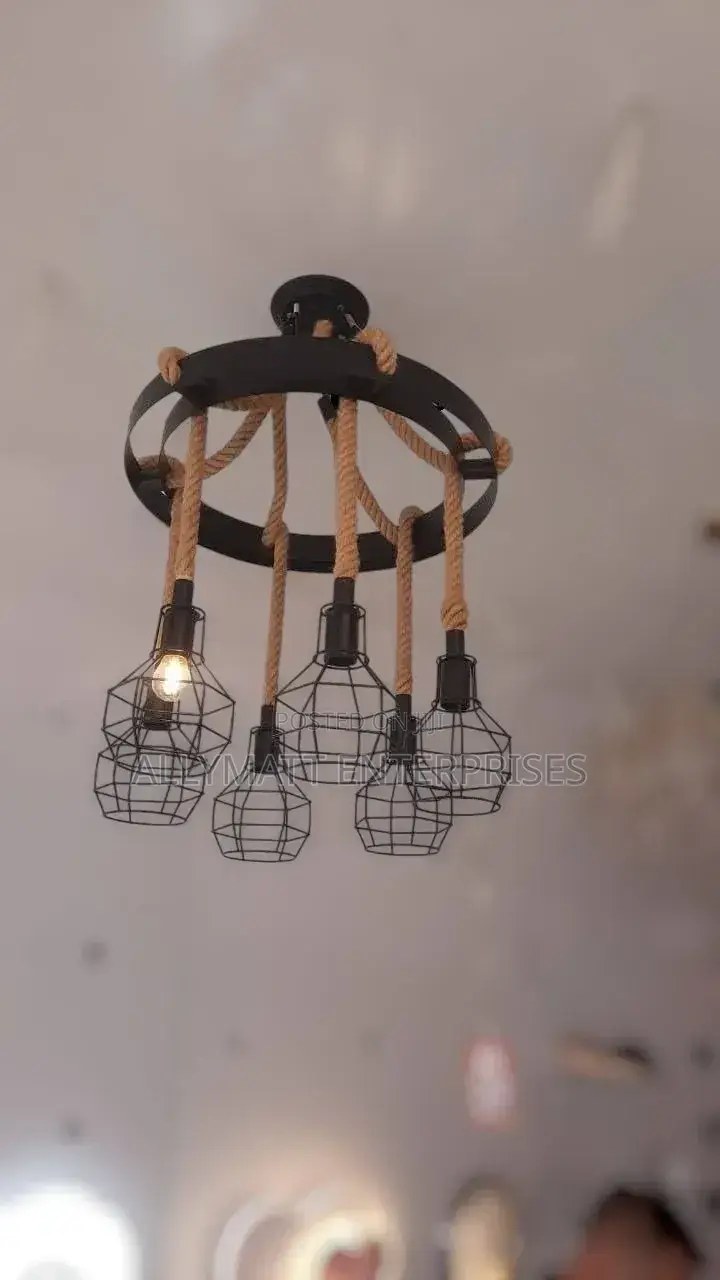 Industrial Hemp Rope Pendant