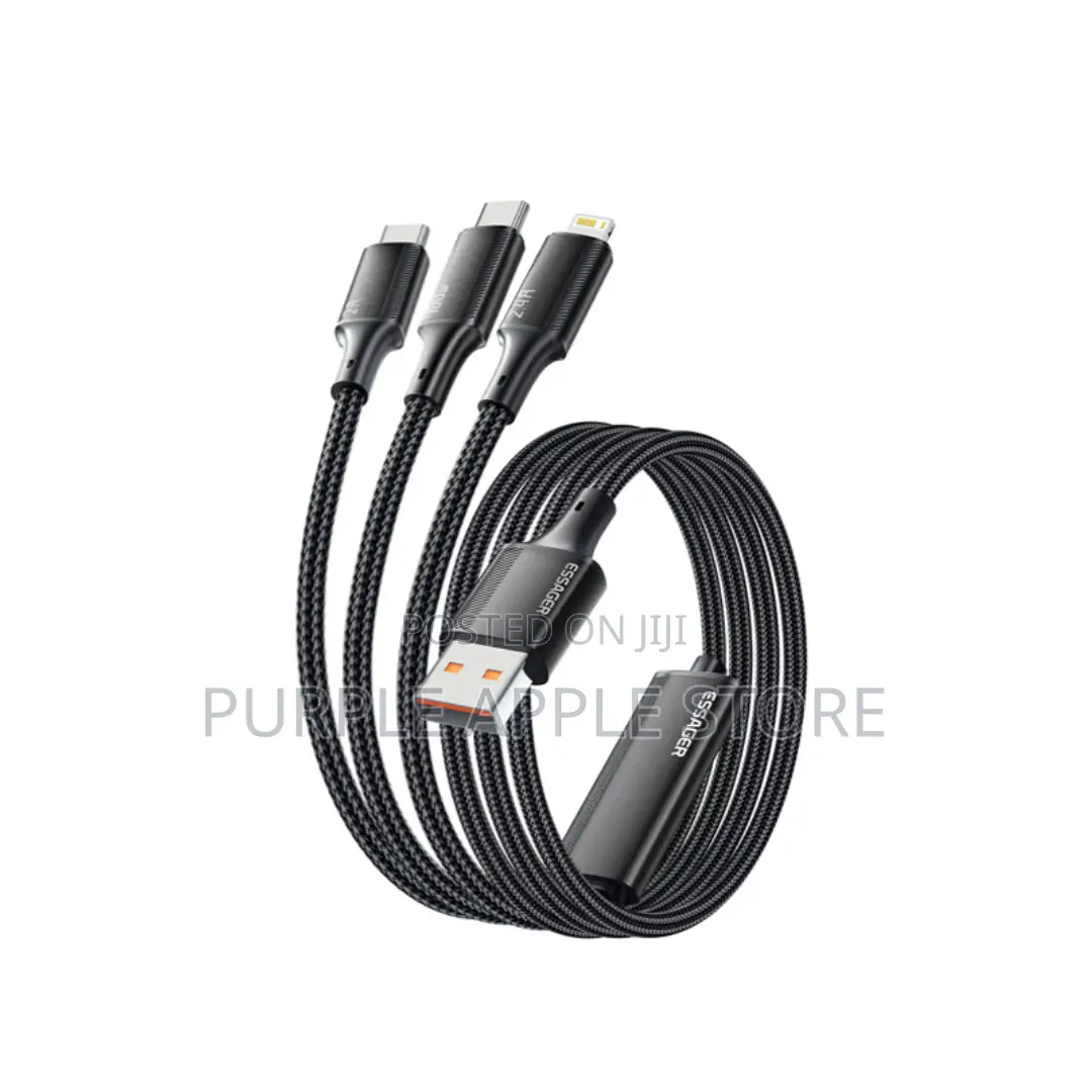 Essager 100w 3-in-1 Fast Charging Cable (Usb-C to Multi-Device)