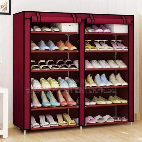 36 Pair Shoe Rack, Double Column Shoe Rack