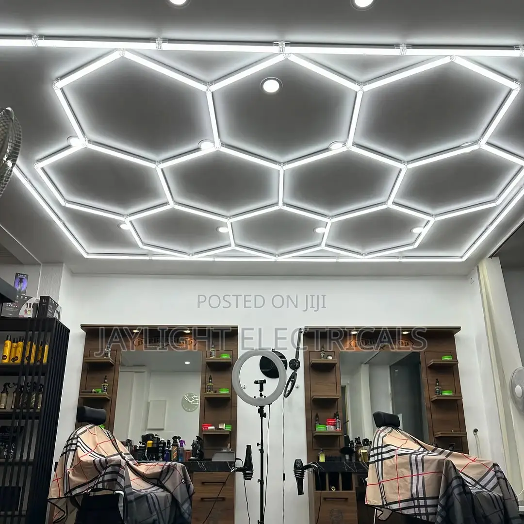 Interiordecoration Hexagonal Lamp Garage Bar Auto Detailing