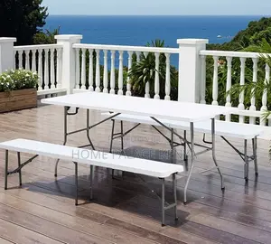 Outdoor Bench; Heavy Duty Plastic Folding Bench With Carry Handle