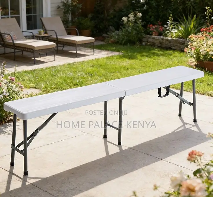 Outdoor Bench; Heavy Duty Plastic Folding Bench With Carry Handle