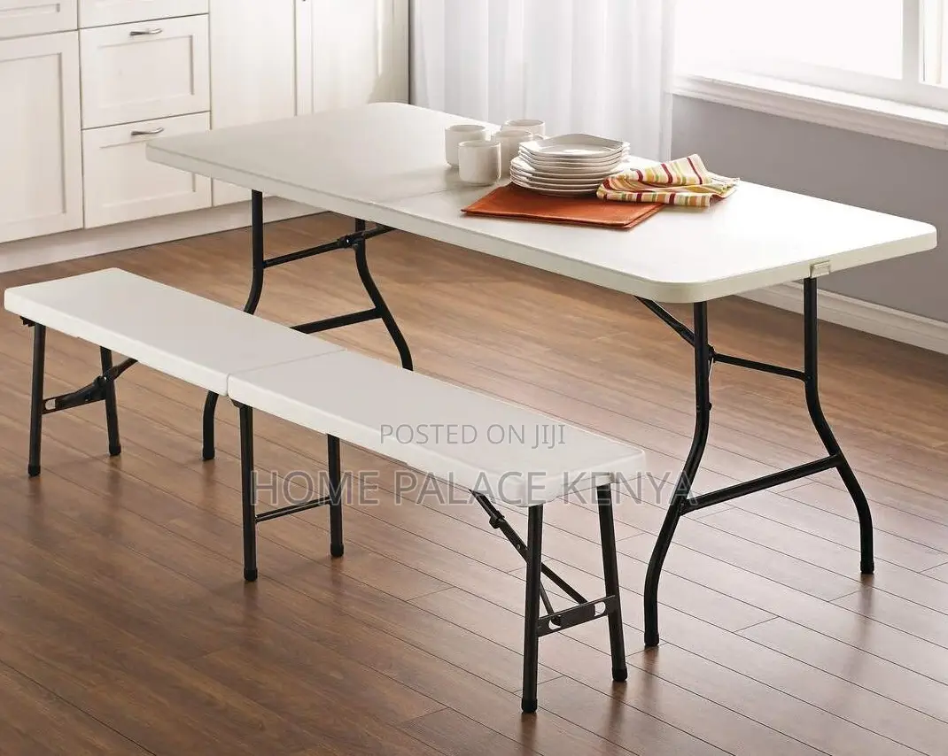 Outdoor Bench; Heavy Duty Plastic Folding Bench With Carry Handle