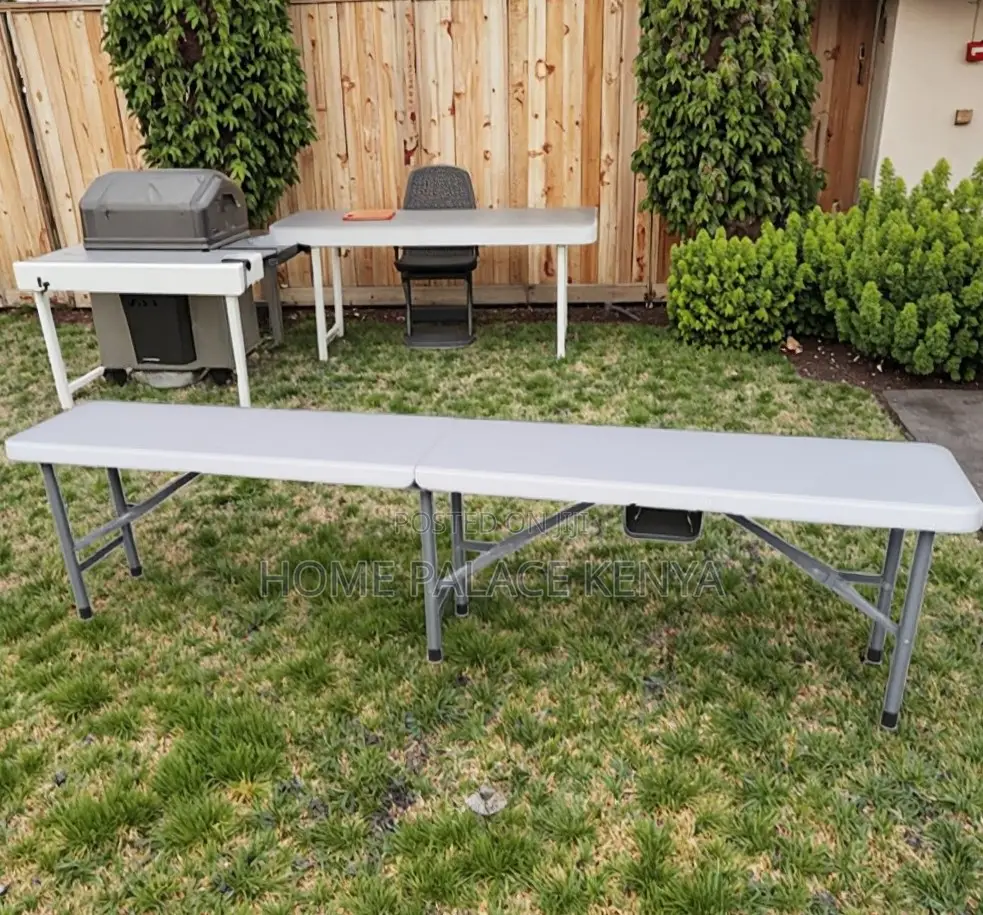 Outdoor Bench; Heavy Duty Plastic Folding Bench With Carry Handle