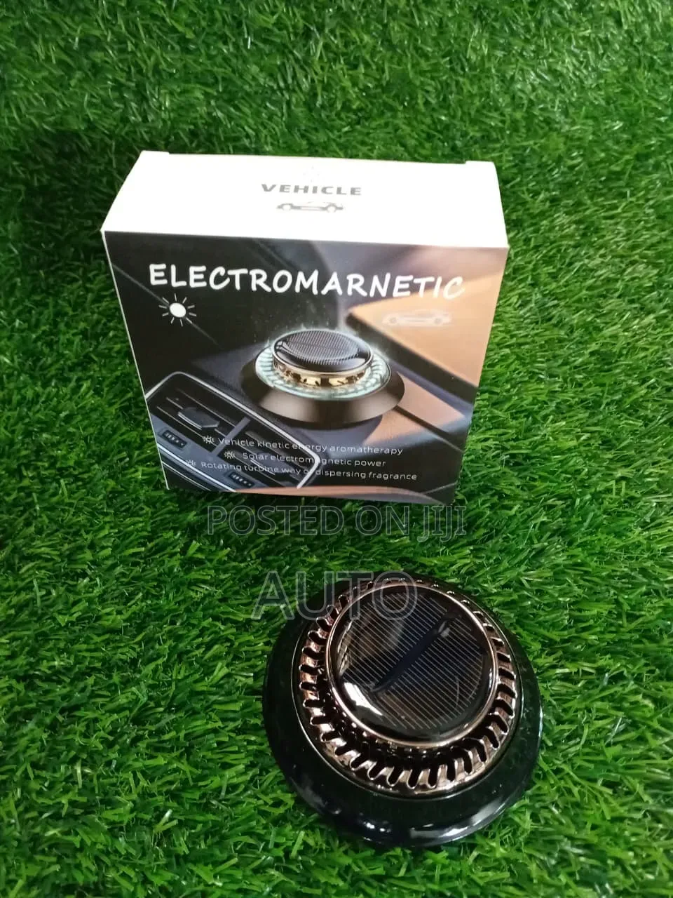 Electromagnetic Solar Car Perfume Air Freshener Rotating Aromatherapy