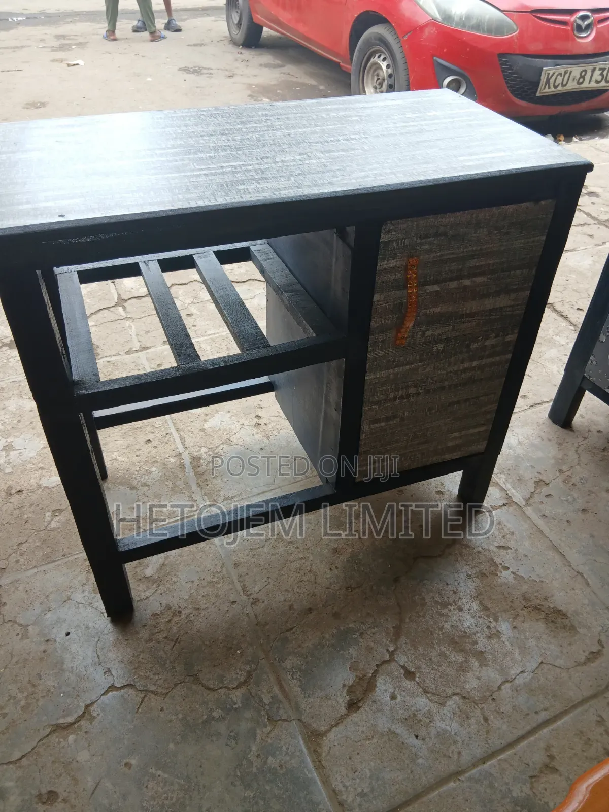 Modern Study or Kitchen Table With a 1-Door Cabinet