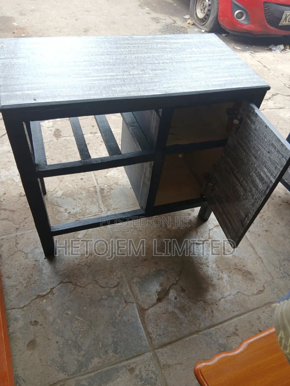 Modern Study or Kitchen Table With a 1-Door Cabinet