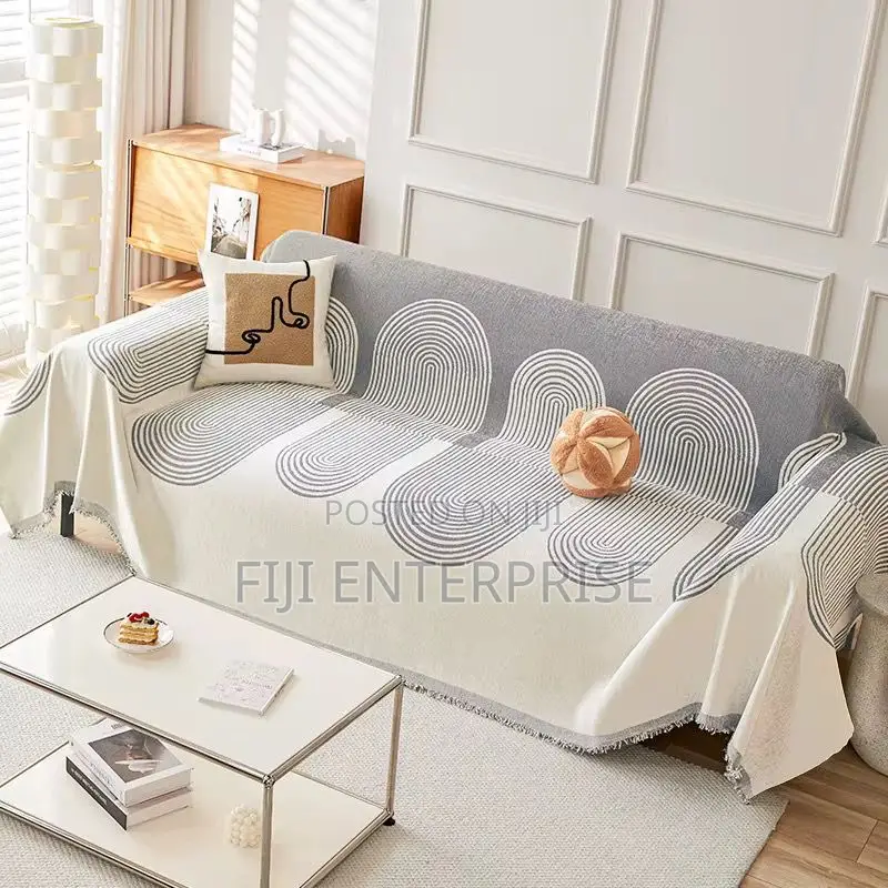 Reversible Chenille Cotton Sofa Cover Set – 7 Seater (3+2+1+1)