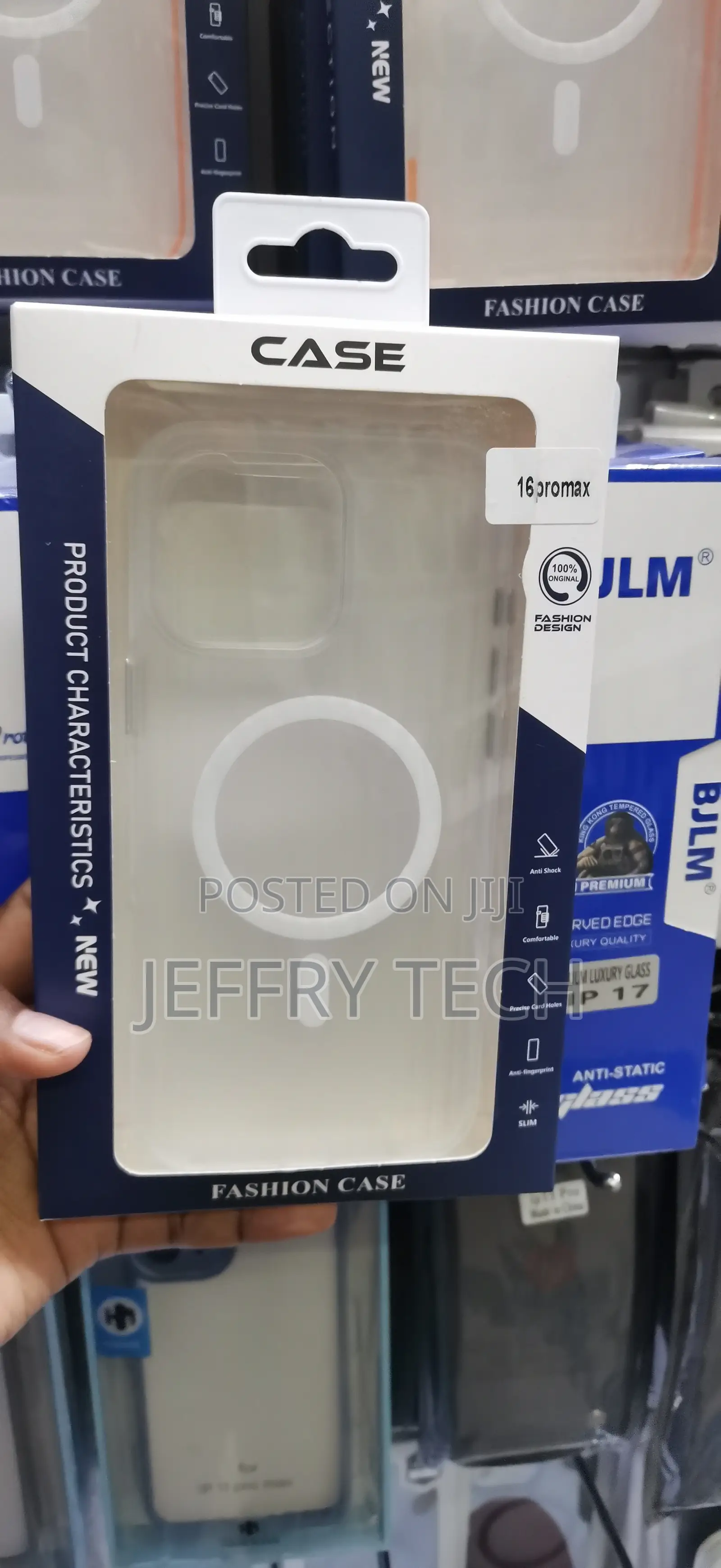 iPhone 16 Pro Max Clear Plastic Transparent Protective Case.