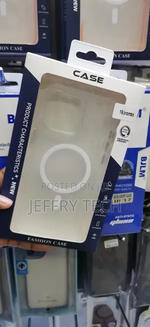 iPhone 16 Pro Max Clear Plastic Transparent Protective Case.