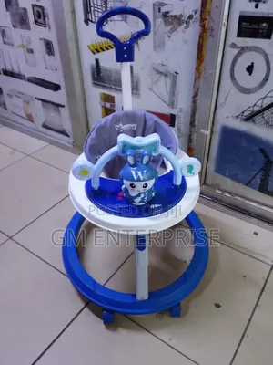Round Baby Walker for Kids With Push Handle,