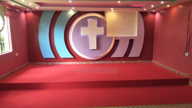Luxury Red Wall to Wall Carpet for Church Use
