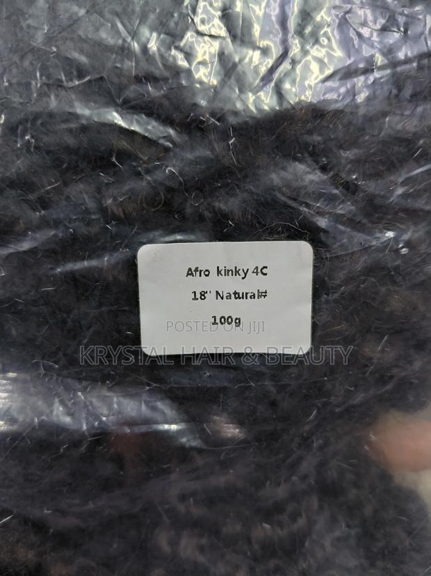 Afro Kinky 4c 18" Natural 100g - thumbnail 2