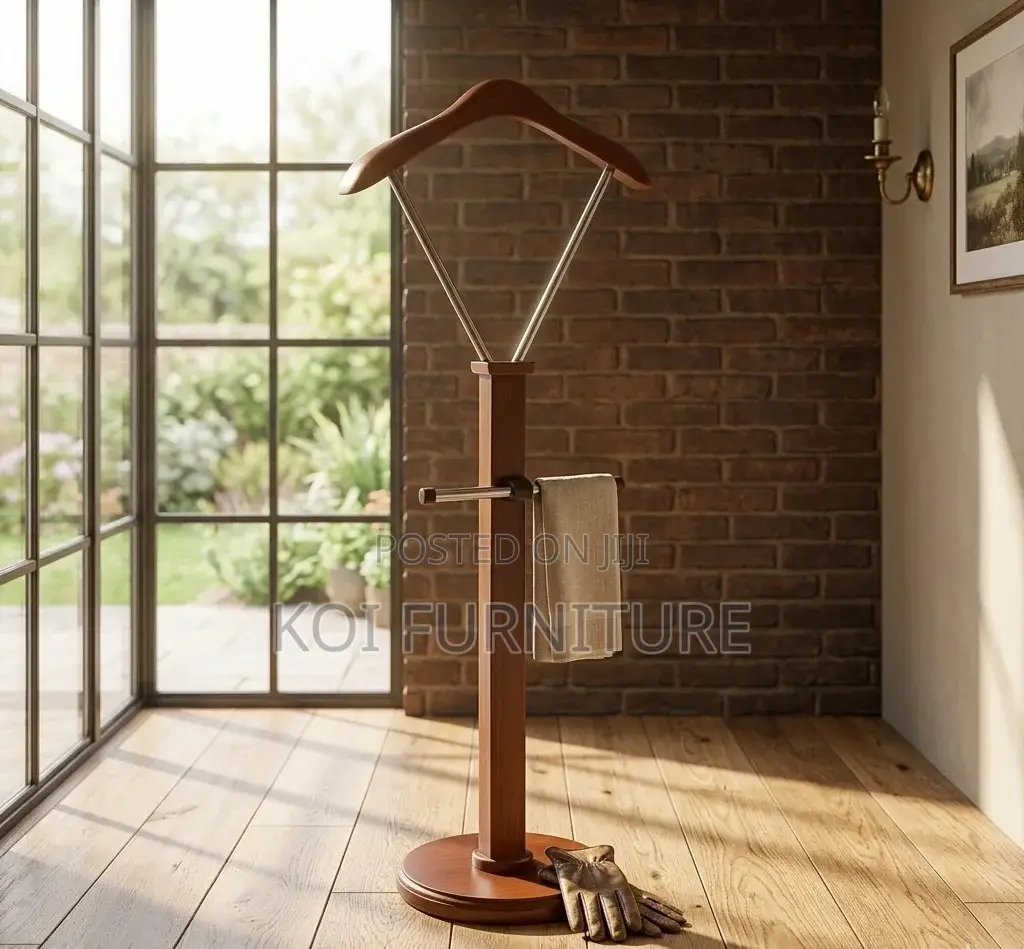 Dressers; Mahogany Executive Deskside Coat Hangers