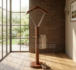 Dressers; Mahogany Executive Deskside Coat Hangers