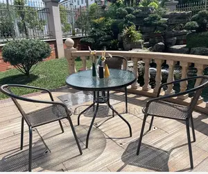 Balcony Set: Rattan Look Plastic Dining Set 2 Chairs and 1 Table