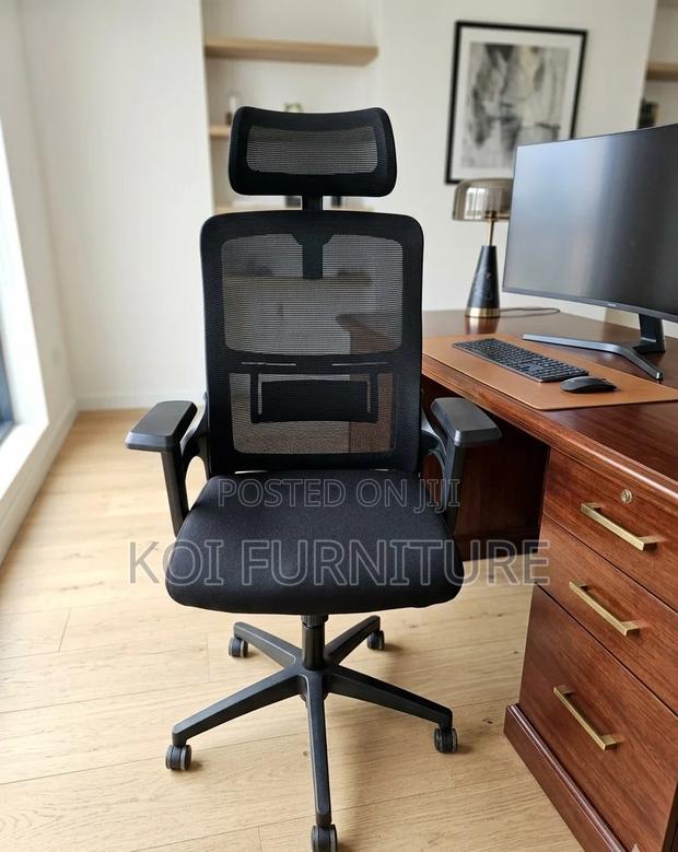 Office Chairs; Headrest Adjustable High Back Ergonomic Office Chair