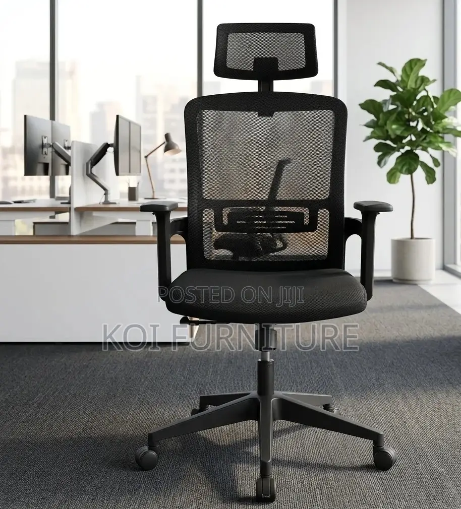 Office Chairs; Headrest Adjustable High Back Ergonomic Office Chair