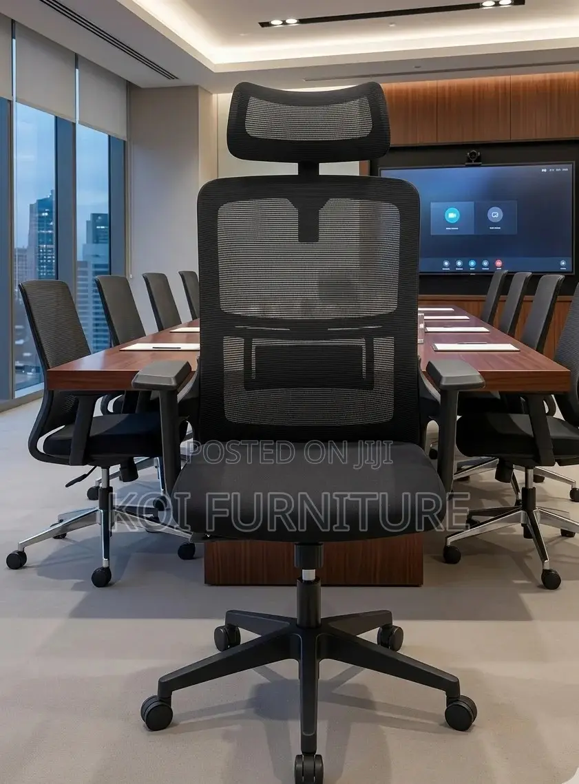 Office Chairs; Headrest Adjustable High Back Ergonomic Office Chair