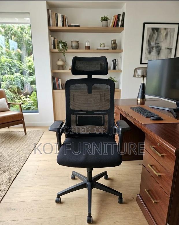Office Chairs; Headrest Adjustable High Back Ergonomic Office Chair - thumbnail 10