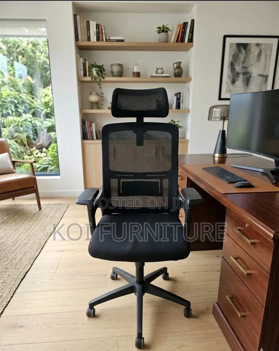 Office Chairs; Headrest Adjustable High Back Ergonomic Office Chair