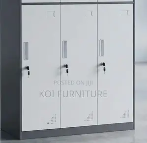 Office Cabienet; Six Lockers Drawer Steel Grey White Office Cabinet