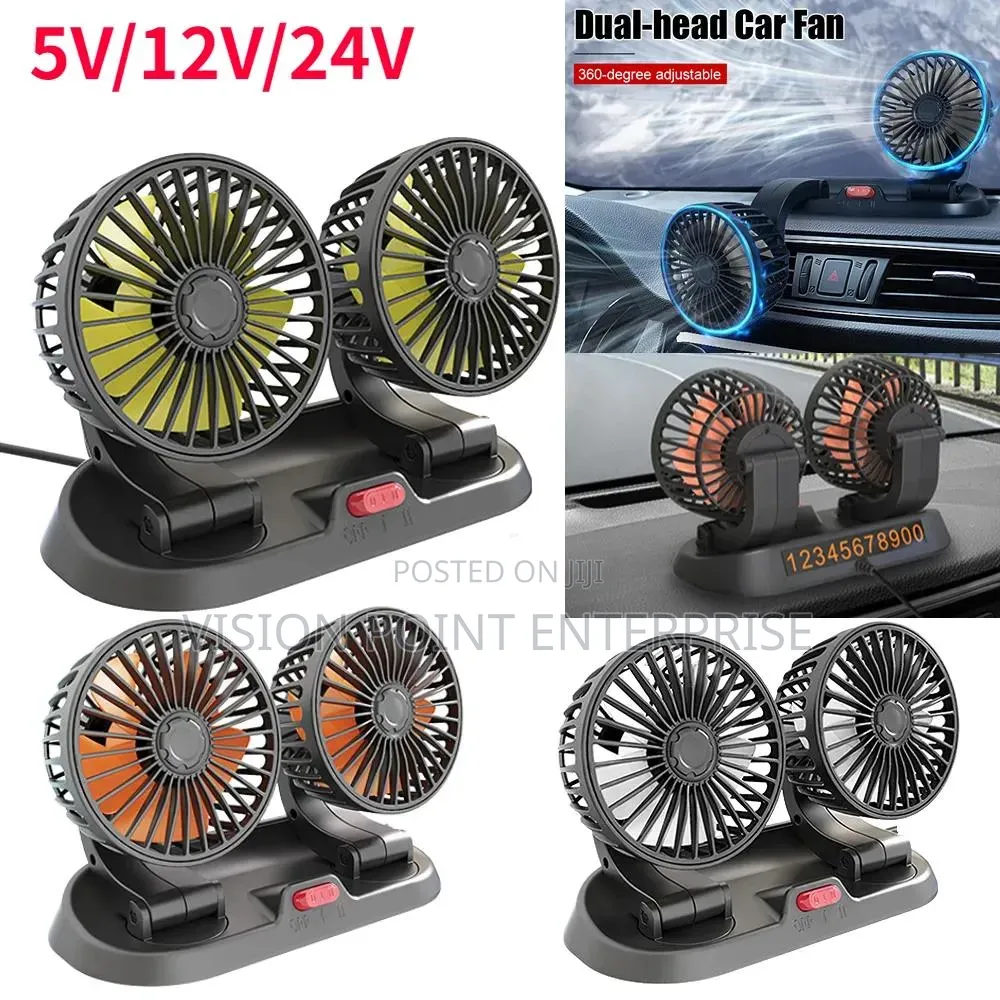 2 Speed Double Headed Vehicle Fan