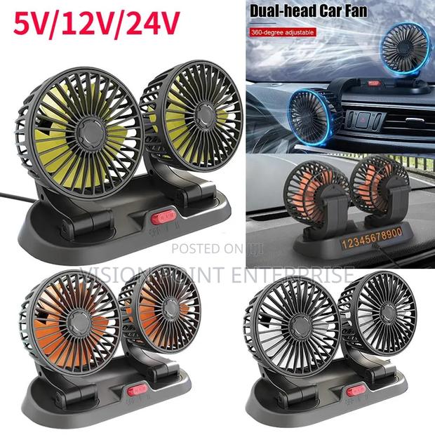 2 Speed Double Headed Vehicle Fan