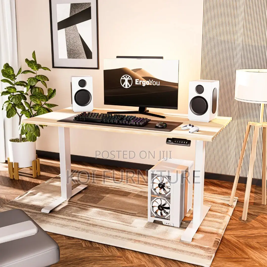 Office Desk; 1.4 Meters Electric Ergonomic Adjustable Table Desk