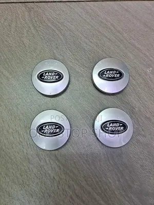Glossy Finish Chrome Lettering Land Rover Rim Centre Caps