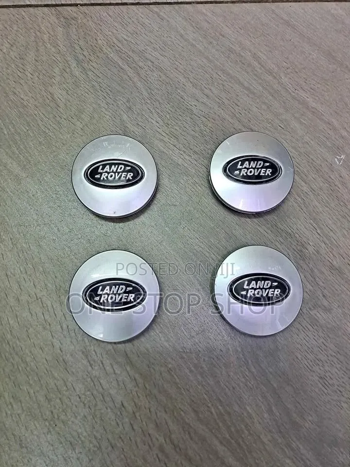 Glossy Finish Chrome Lettering Land Rover Rim Centre Caps